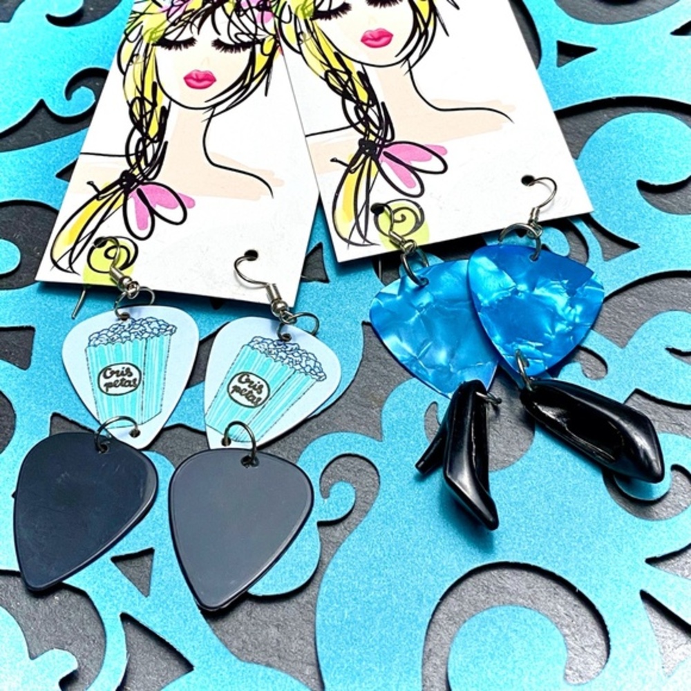 Barbie Shoe & Guitar Pick Earring Bundle